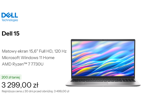 Dell 15 Ryzen 7-7730U/16GB/1TB/Win11 120Hz Srebrny