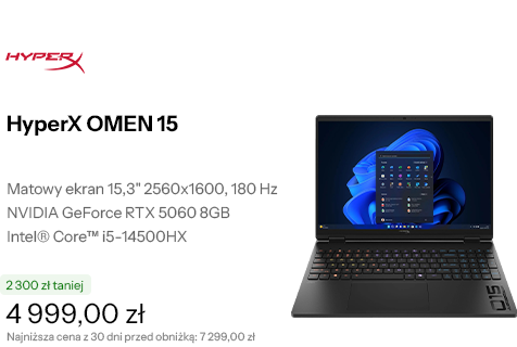 HyperX OMEN 15 Core i5-14500HX/24GB/512/Win11 RTX5060 + Norton