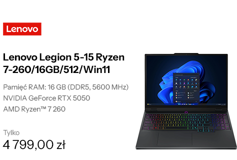 Lenovo Legion 5-15 Ryzen 7-260/16GB/512/Win11 RTX5050 OLED 165Hz