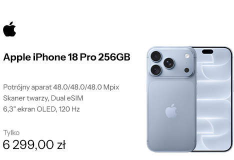 Apple iPhone 18 Pro 256GB błękit lodowca