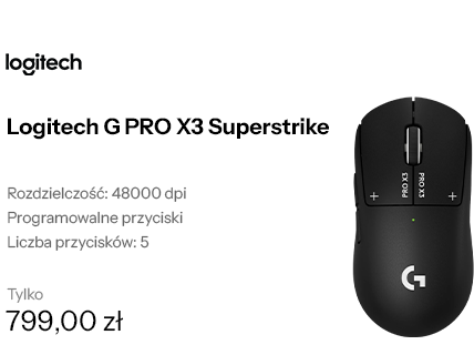 Logitech G PRO X3 Superstrike czarny