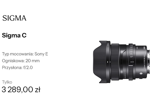 Sigma C 20mm f/2 DG DN Sony E