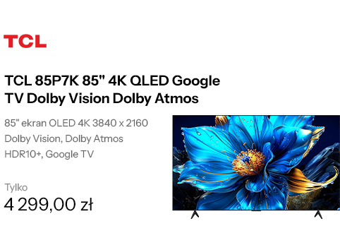 TCL 85P7K 85" 4K QLED Google TV 