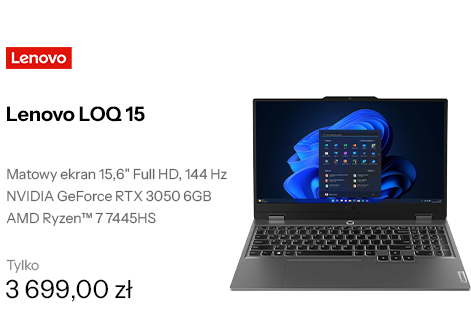 Lenovo LOQ 15 Ryzen 7-7445HS/16GB/512/Win11 RTX3050 144Hz