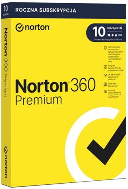 Program antywirusowy NortonLifeLock 360 Premium 10st. (12m.) VPN backup kontrola rodzicielska