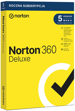Program antywirusowy NortonLifeLock 360 Deluxe 5st. (12m.) VPN backup kontrola rodzicielska