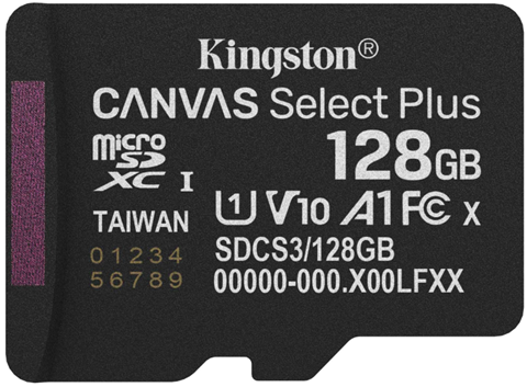 Kingston 128GB microSDXC Canvas Select Plus Gen3