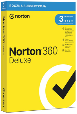 Program antywirusowy NortonLifeLock 360 Deluxe 3st. (12m.) VPN backup kontrola rodzicielska