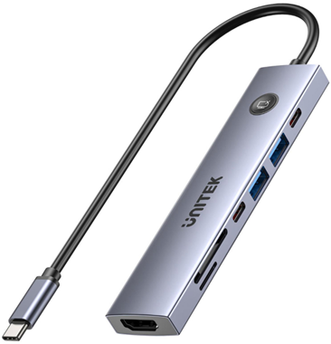 Stacja dokująca do laptopa Unitek USB-C 3.0 + USB-A 3.0+HDMI2.0+SD/Micro SD 3.0+ PD 100W+Scree