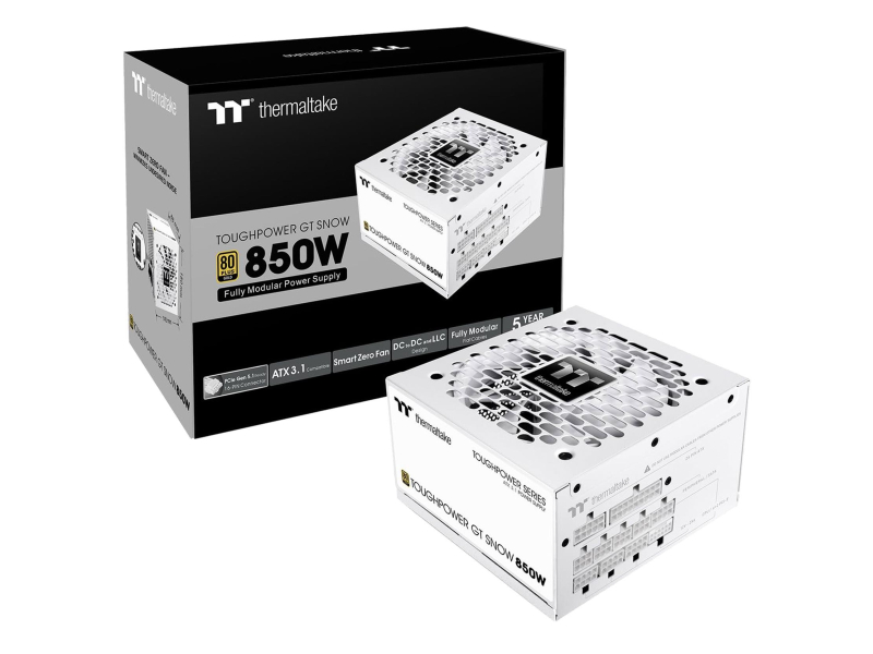 Thermaltake ToughPower GT 850W 80 Plus Gold ATX 3.1 White