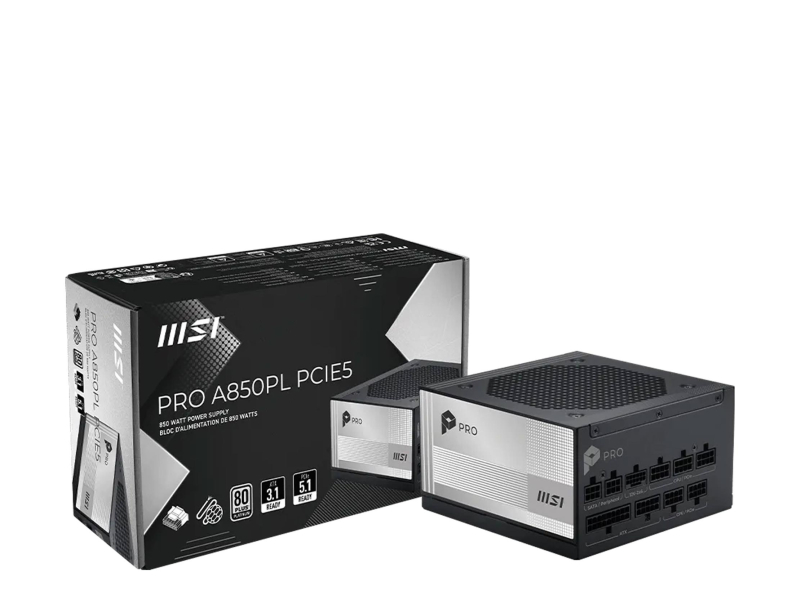 MSI PRO A850PL PCIE5 850W 80 Plus Platinum