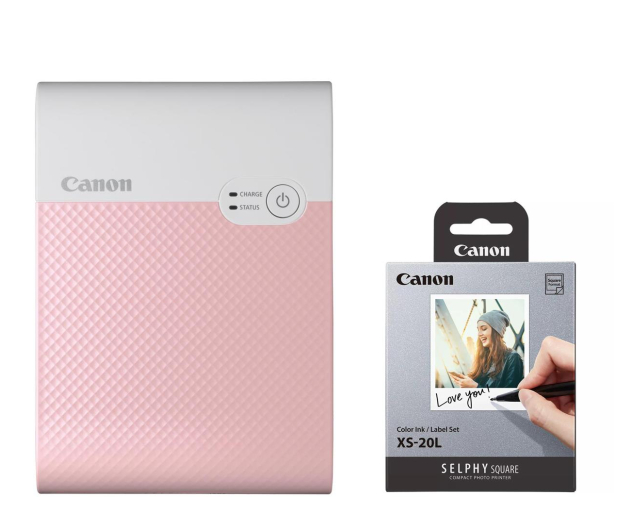 Canon Selphy Square QX10 różowy + papier XS-20L