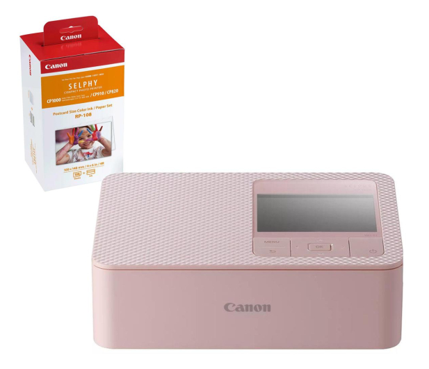 Canon SELPHY CP1500 różowa + papier RP-108 108 szt