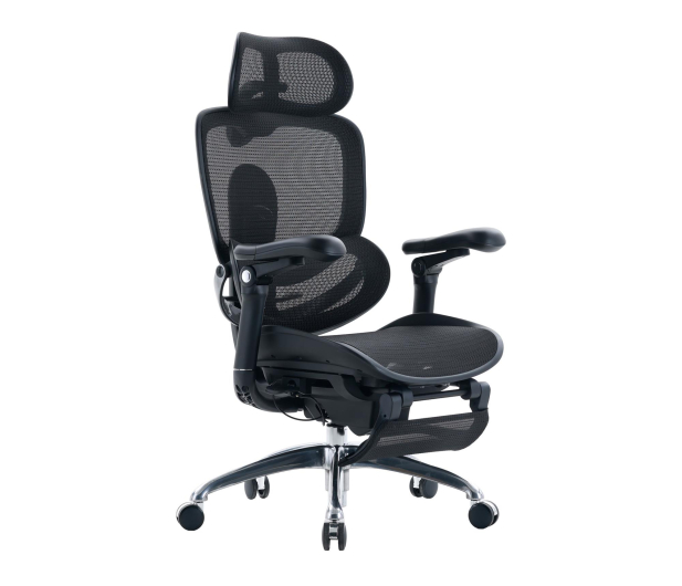 Sihoo DORO C300 PRO V2 czarny z podnóżkiem