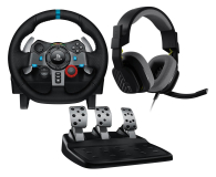 Logitech G29 PC/PS3/PS4/PS5 + słuchawki Astro A10 (czarny) - 1612378 - zdjęcie 2