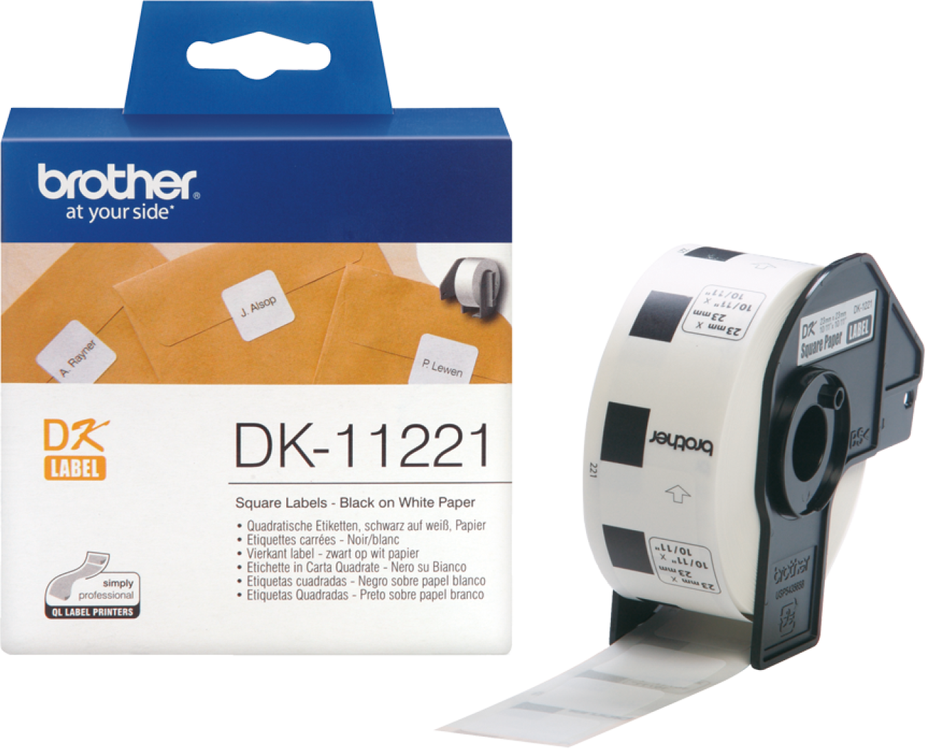 Brother Etykieta kwadratowa 1000 szt. (DK11221)