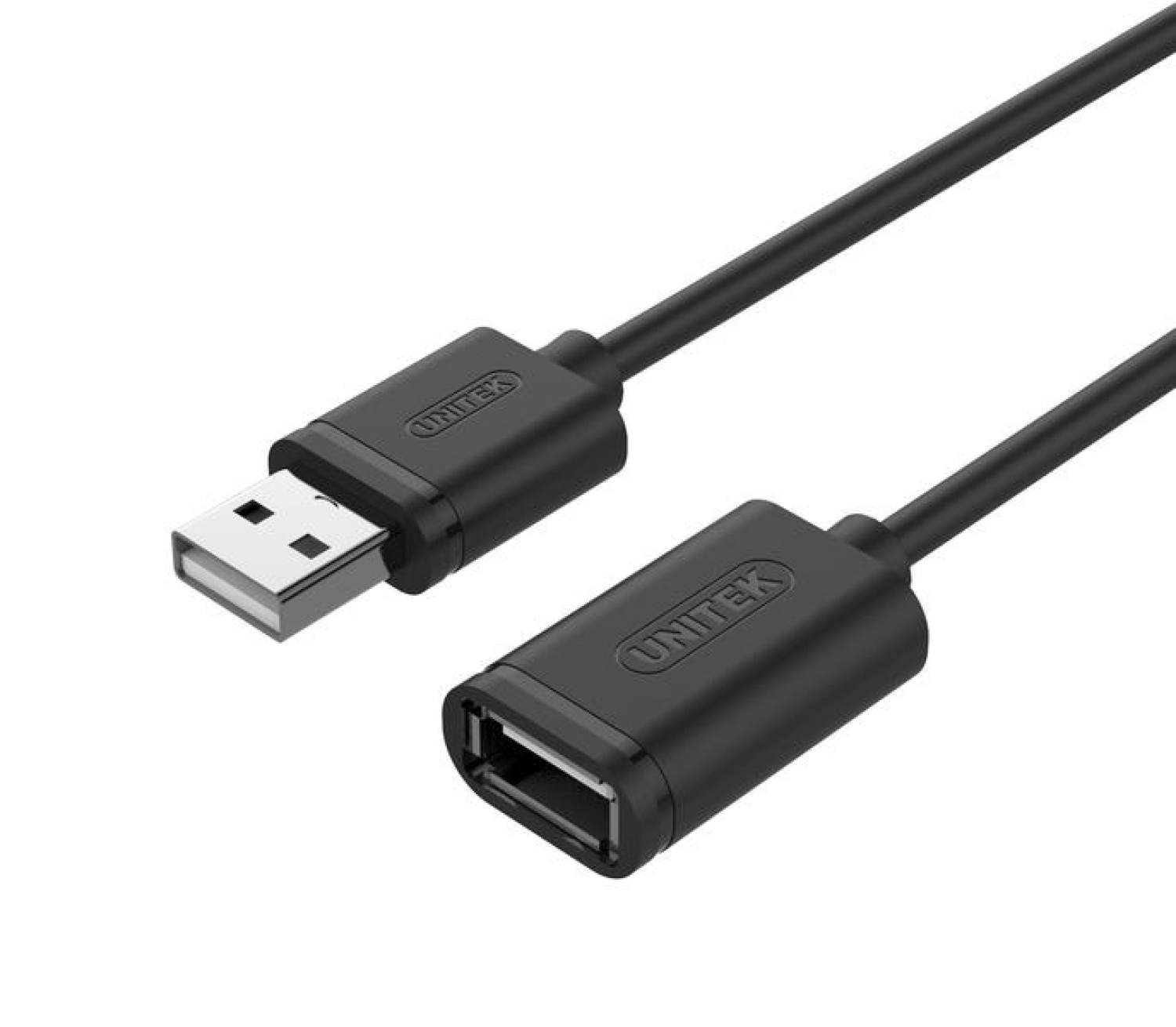 Unitek Y-C428GBK przedłużacz USB 2.0 AM-AF 1m Czarny