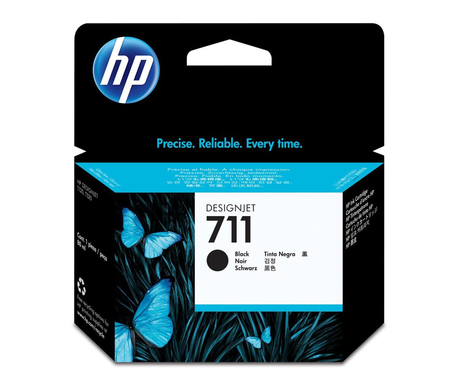 HP Tusz 711 80ml Czarny CZ133A