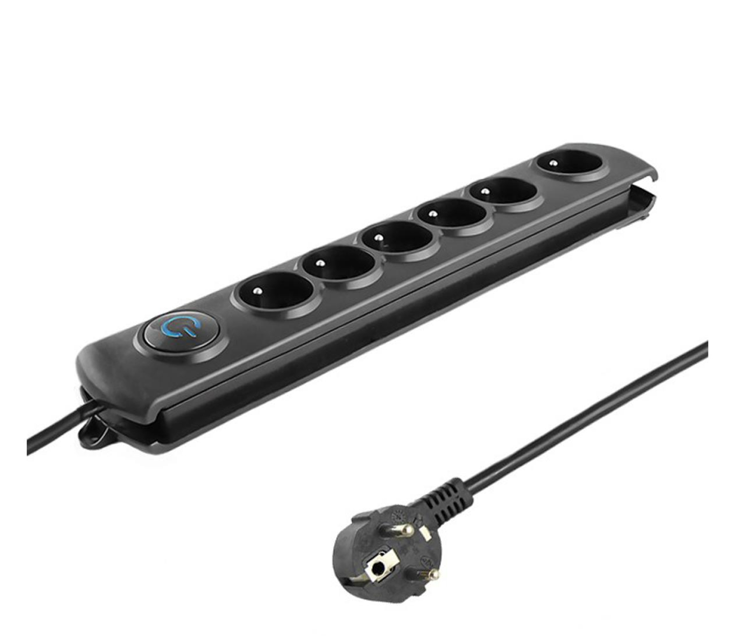 Qoltec Listwa antyprzepięciowa - 6 gniazd, 3m, czarna