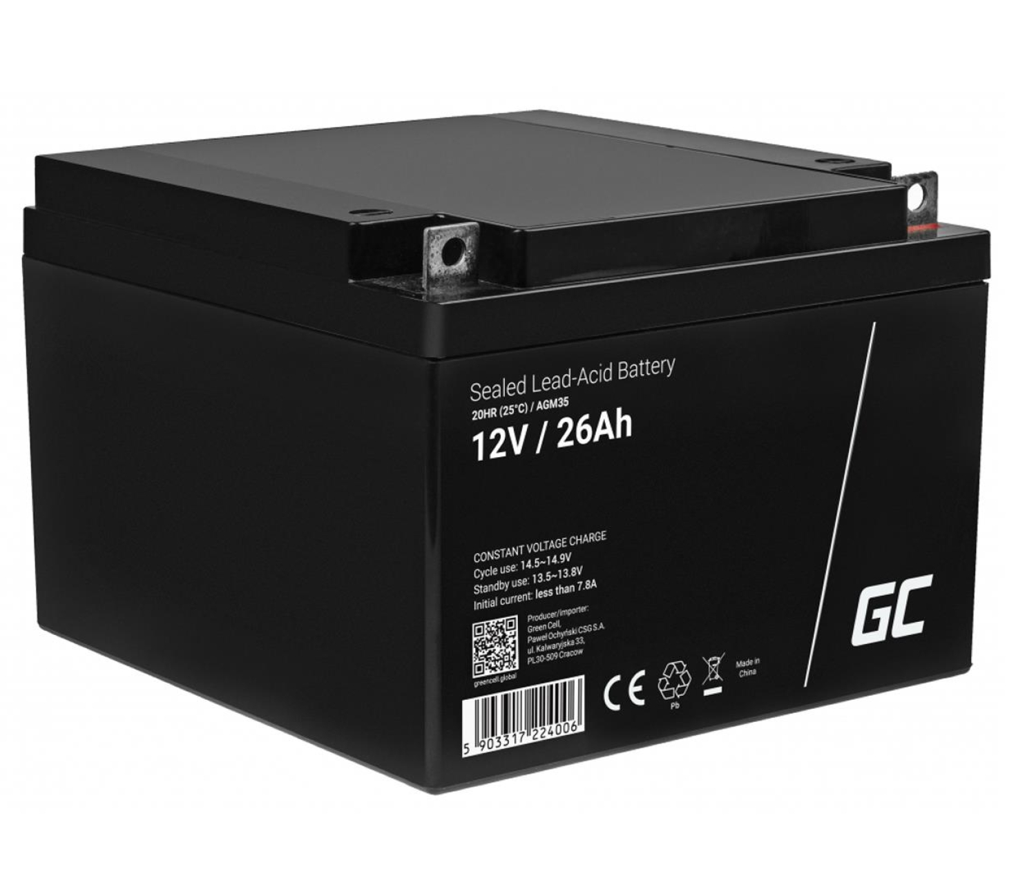 Green Cell Akumulator AGM 12V 26Ah