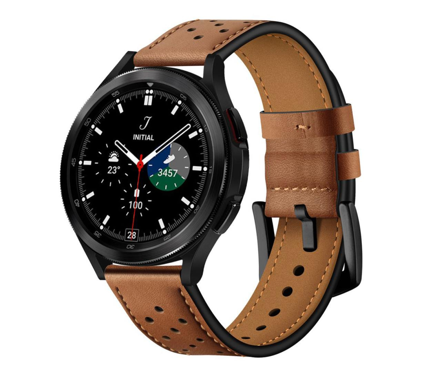 Tech-Protect Pasek Leather do smartwatchy brązowy