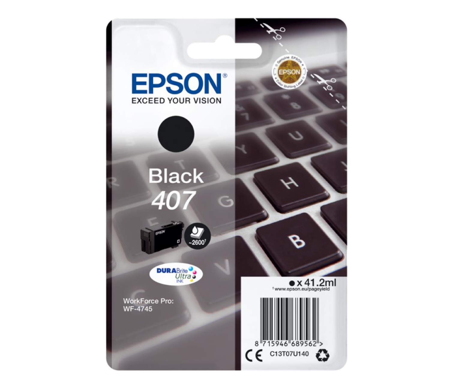 Epson 407  Black 2600str.