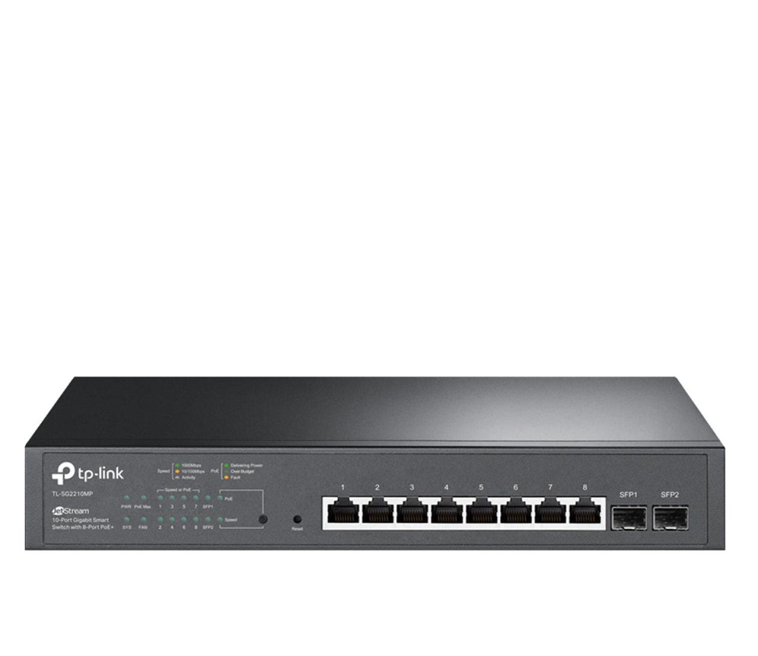 TP-Link 10p TL-SG2210MP (8x10/100/1000Mbit 2xSFP, 8xPoE+)