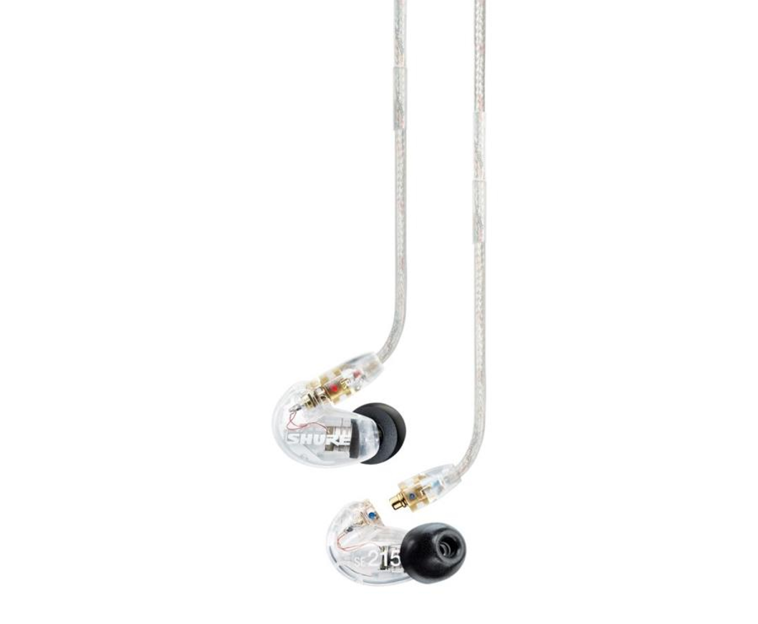 Shure SE215-CL-EFS - Słuchawki douszne, odłączany kabel, przezroczyste