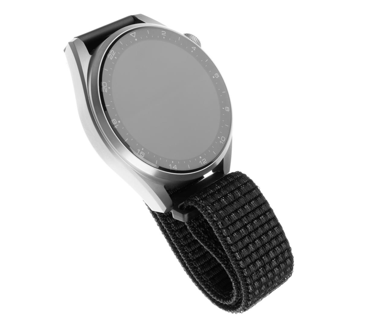 FIXED Nylon Strap do Smartwatch (20mm) wide reflective black