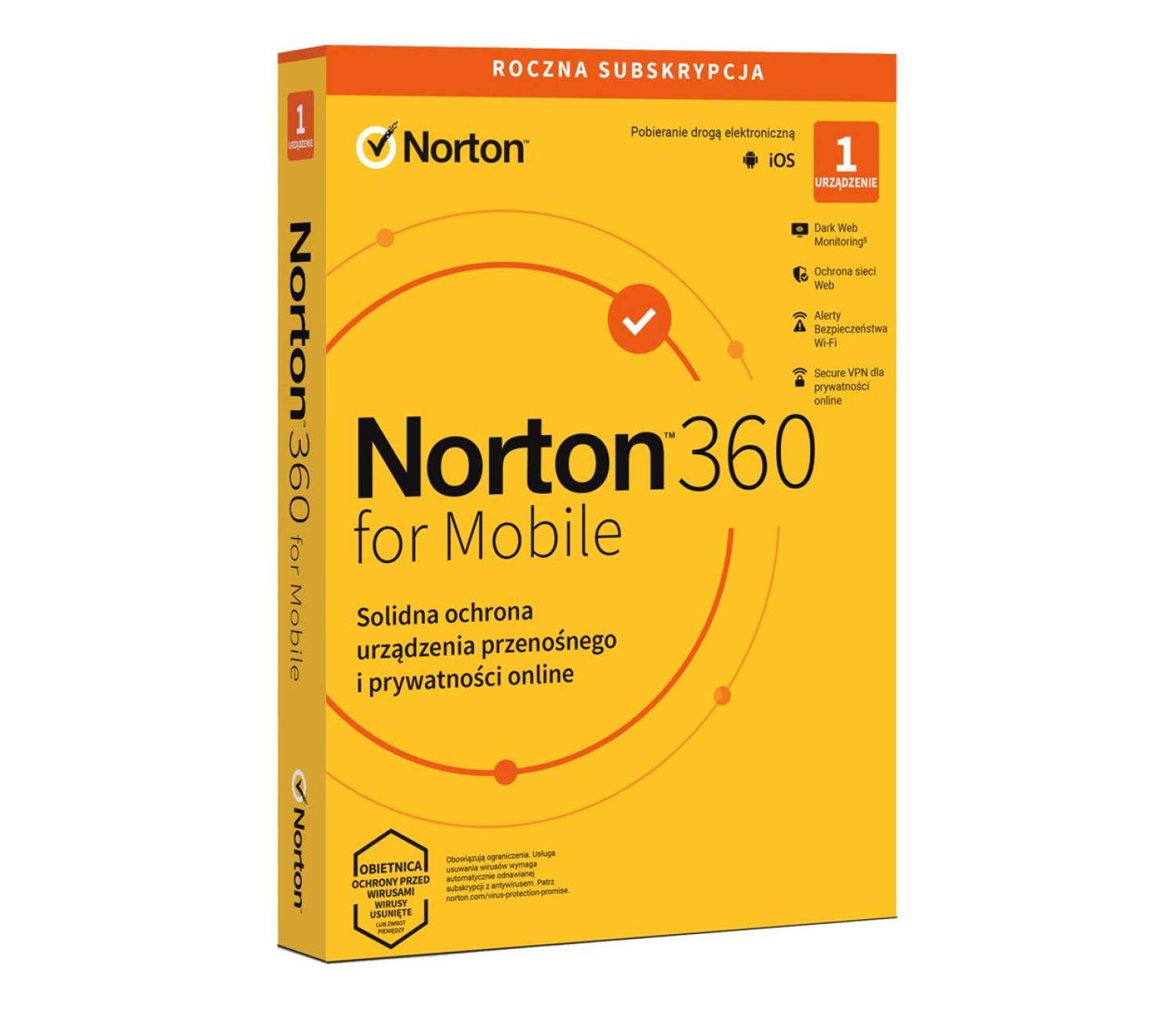 NortonLifeLock 360 Mobile 1st. (12m.) ESD - wyślemy Ci klucz, gdy dostaniemy płatność