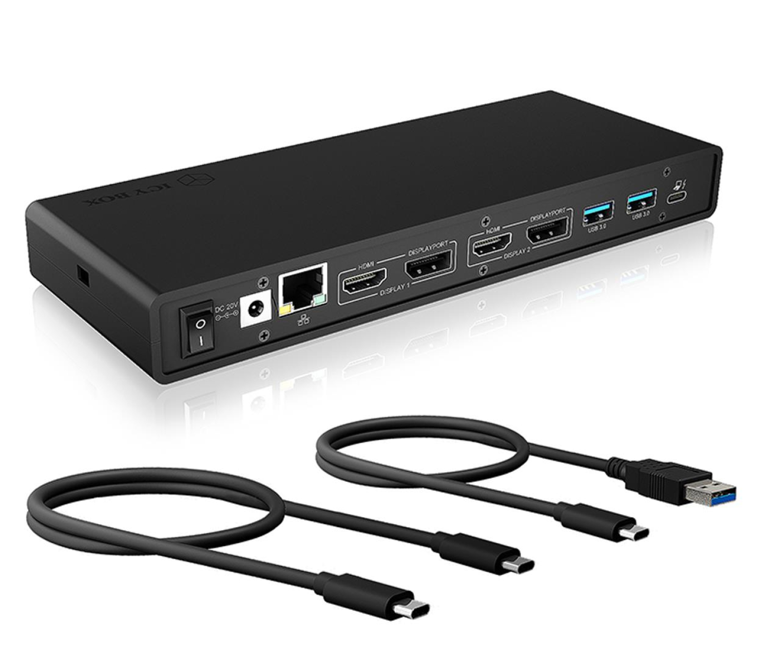 ICY BOX USB 3.2 (USB-C/USB-A) - 13 w 1 z PD 65W