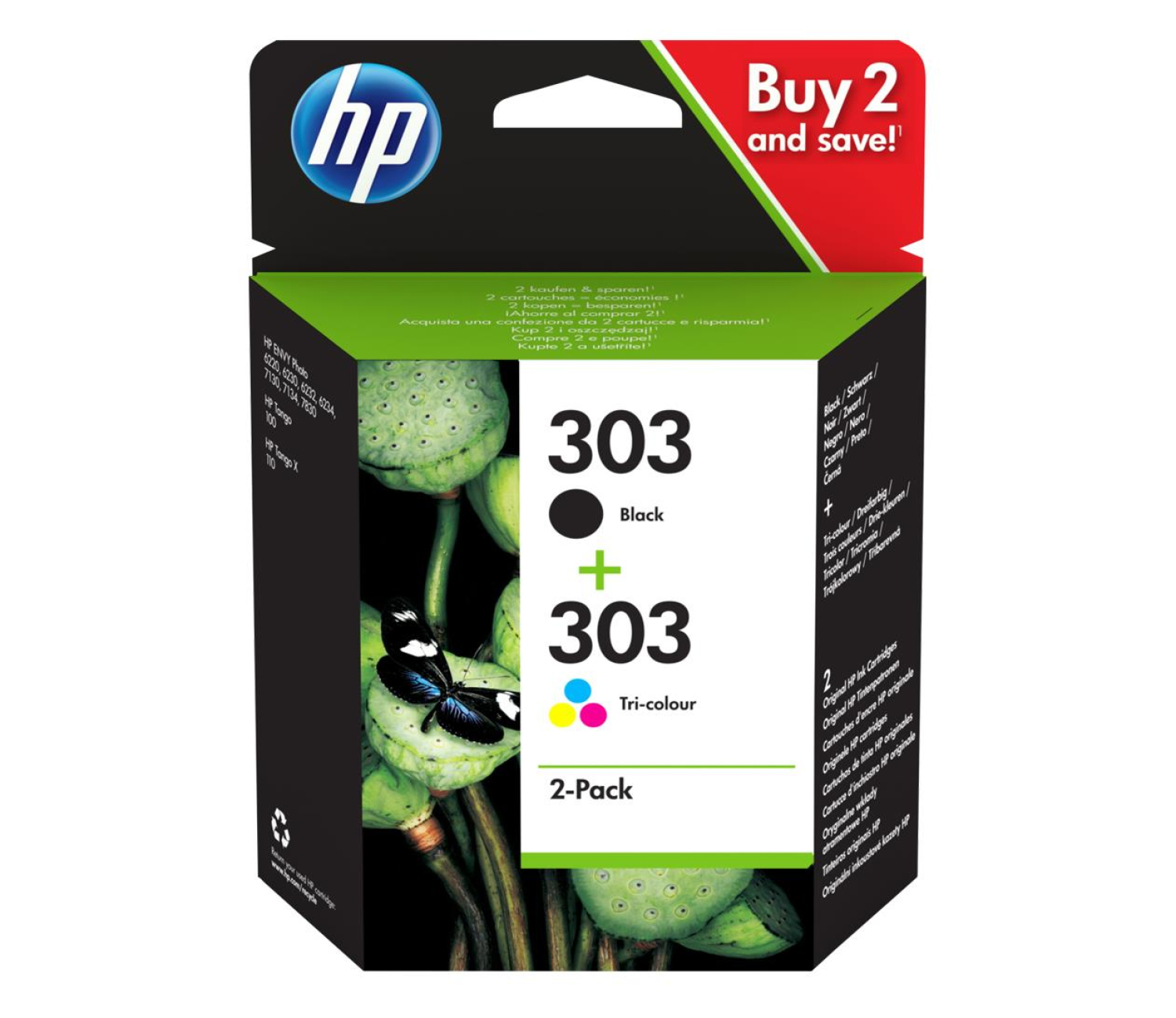 HP Zestaw 303 2 szt. color/black Instant Ink