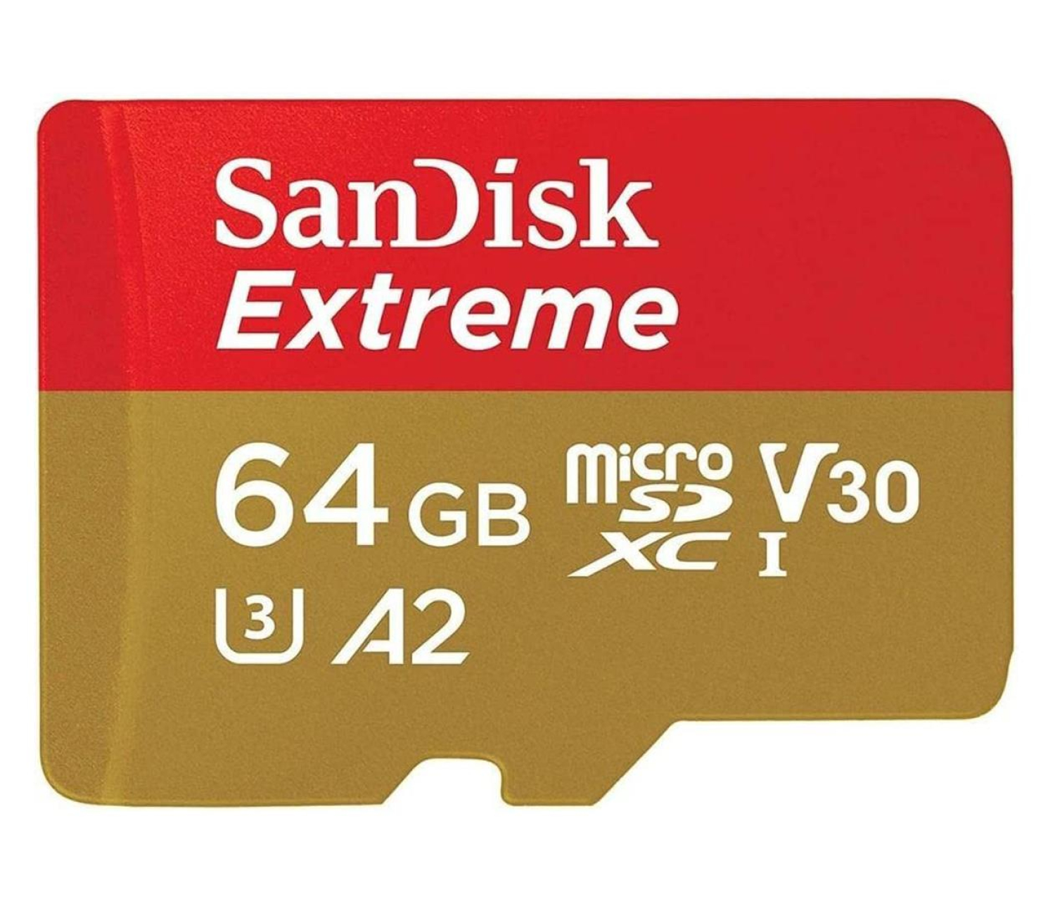 Sandisk 64GB microSDXC Extreme 170MB/s A2 C10 V30 UHS-I U3