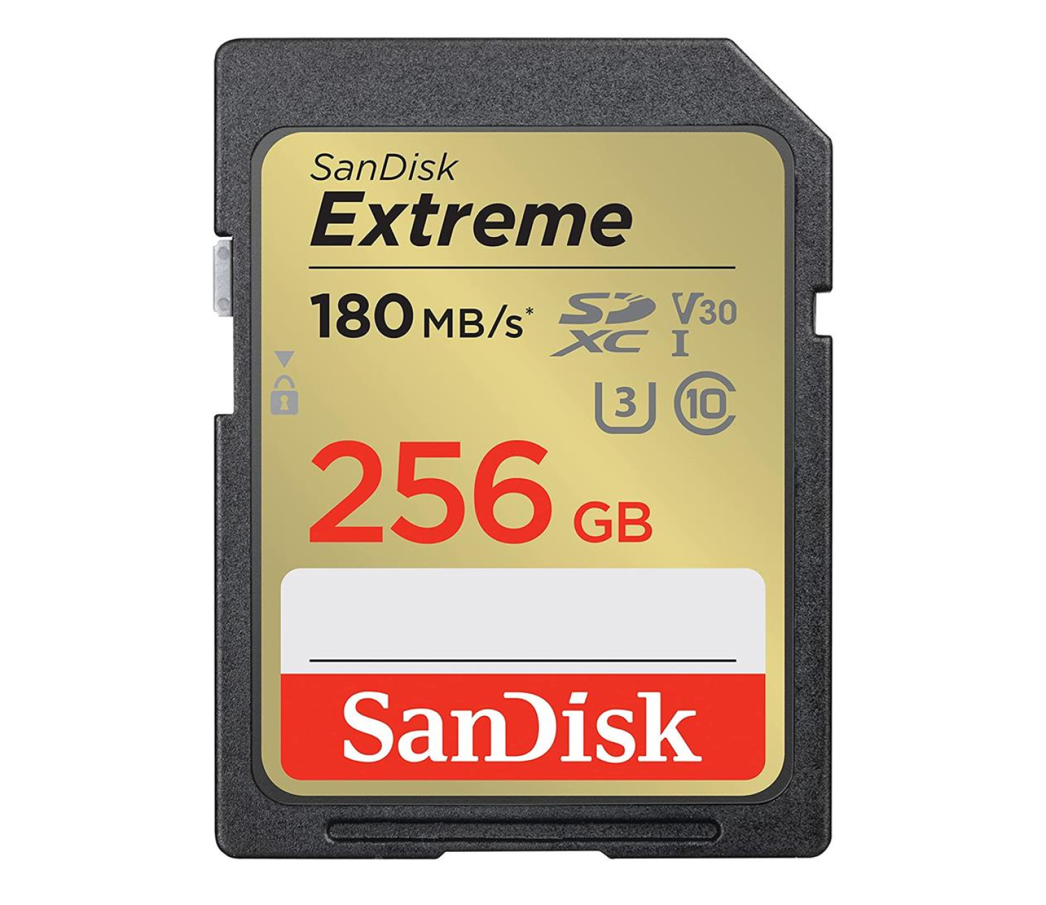 Sandisk 256GB SDXC Extreme 180MB/s A2 C10 V30 UHS-I U3