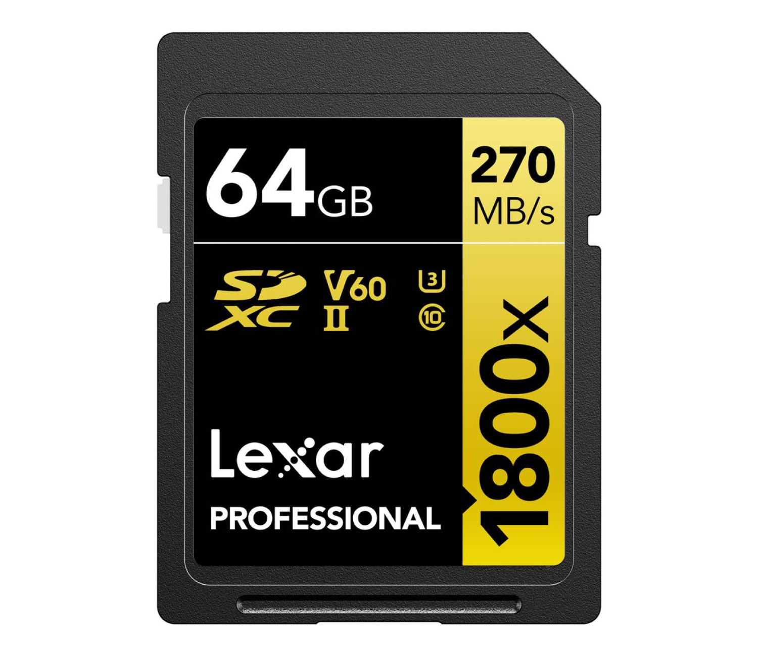 Karta pamięci LEXAR SDXC Pro 1800x U3 UHS-II R280/W210 (V60) 64GB