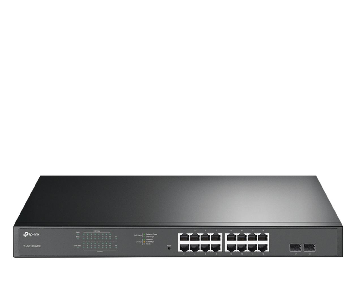TP-Link 18p TL-SG1218MPE (16x10/100/1000Mbit PoE+, 2xSFP)