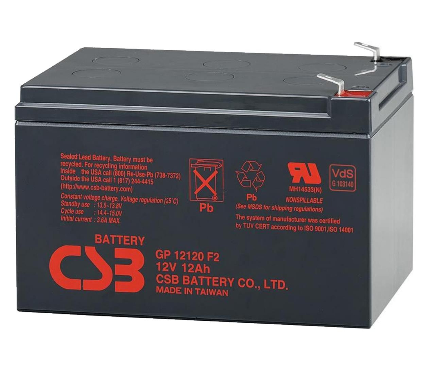 CSB Akumulator GP12120F2 12V 12Ah