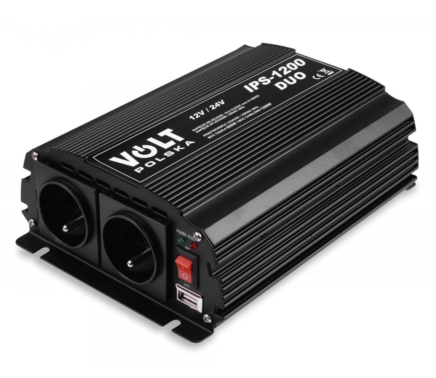 VOLT Przetwornica napięcia IPS 1200 DUO 12/24V/230V (600/1200W)