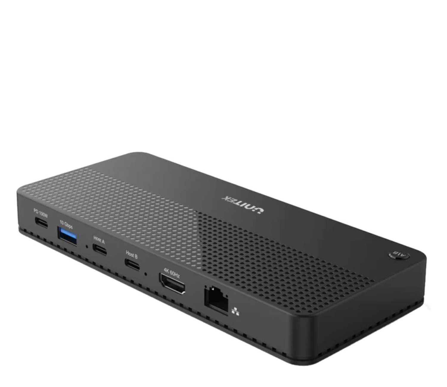 Unitek D1077A przełącznik KVM 4K Hub USB 11 portów Czarny
