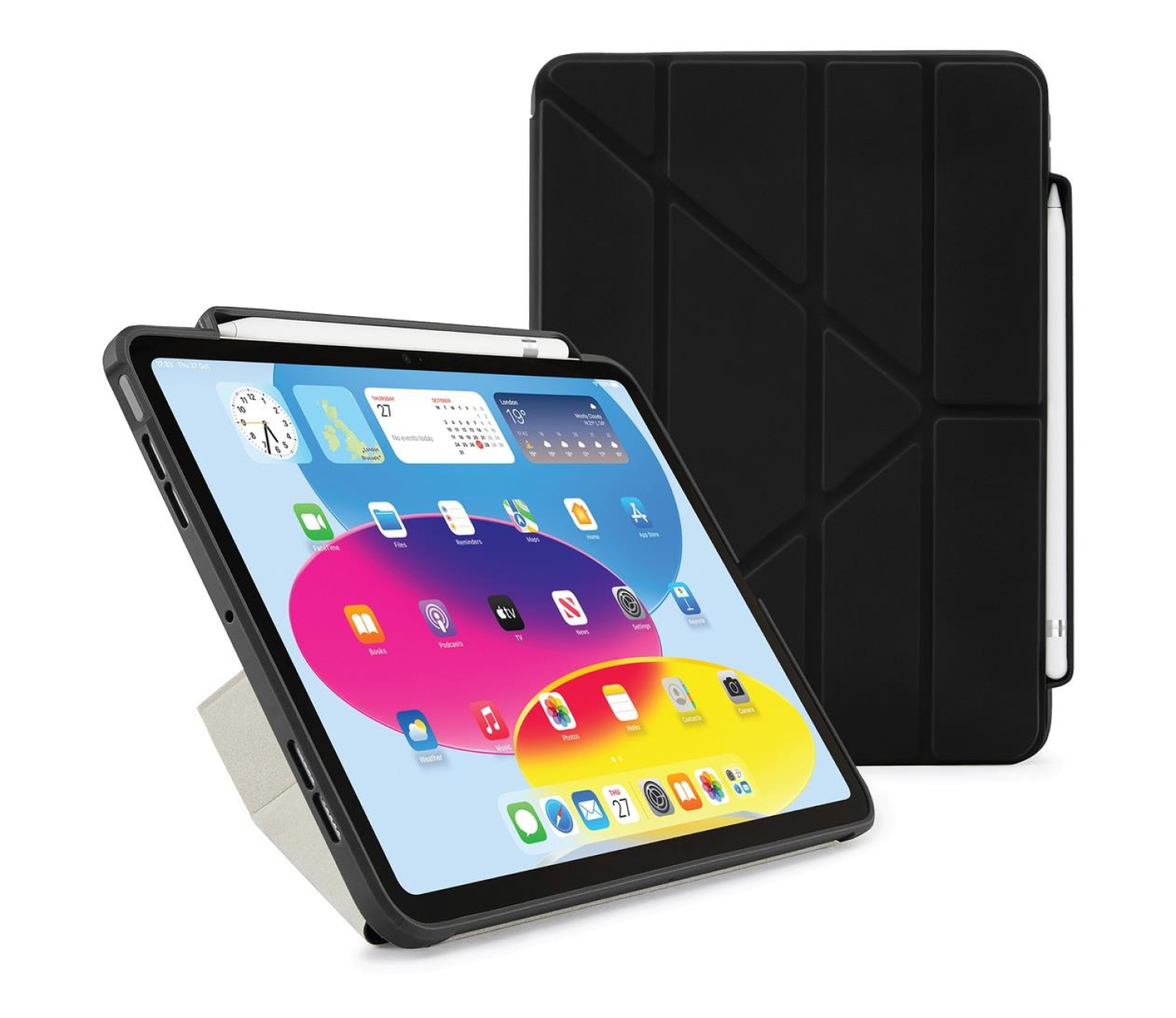 Pipetto Origami Pencil Case do iPad 2022 (10. gen.) black