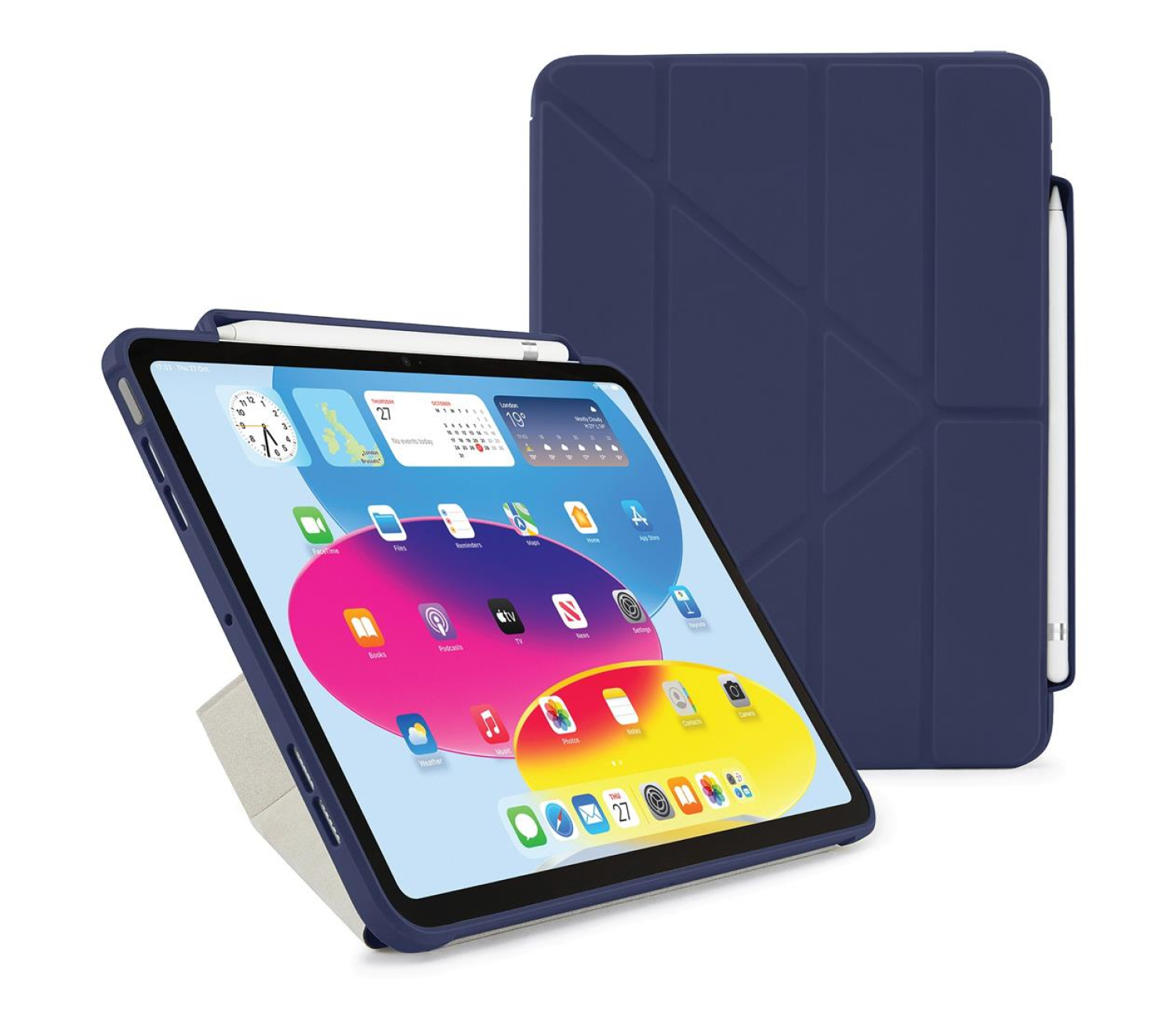 Pipetto Origami Pencil Case do iPad 2022 (10. gen.) dark blue