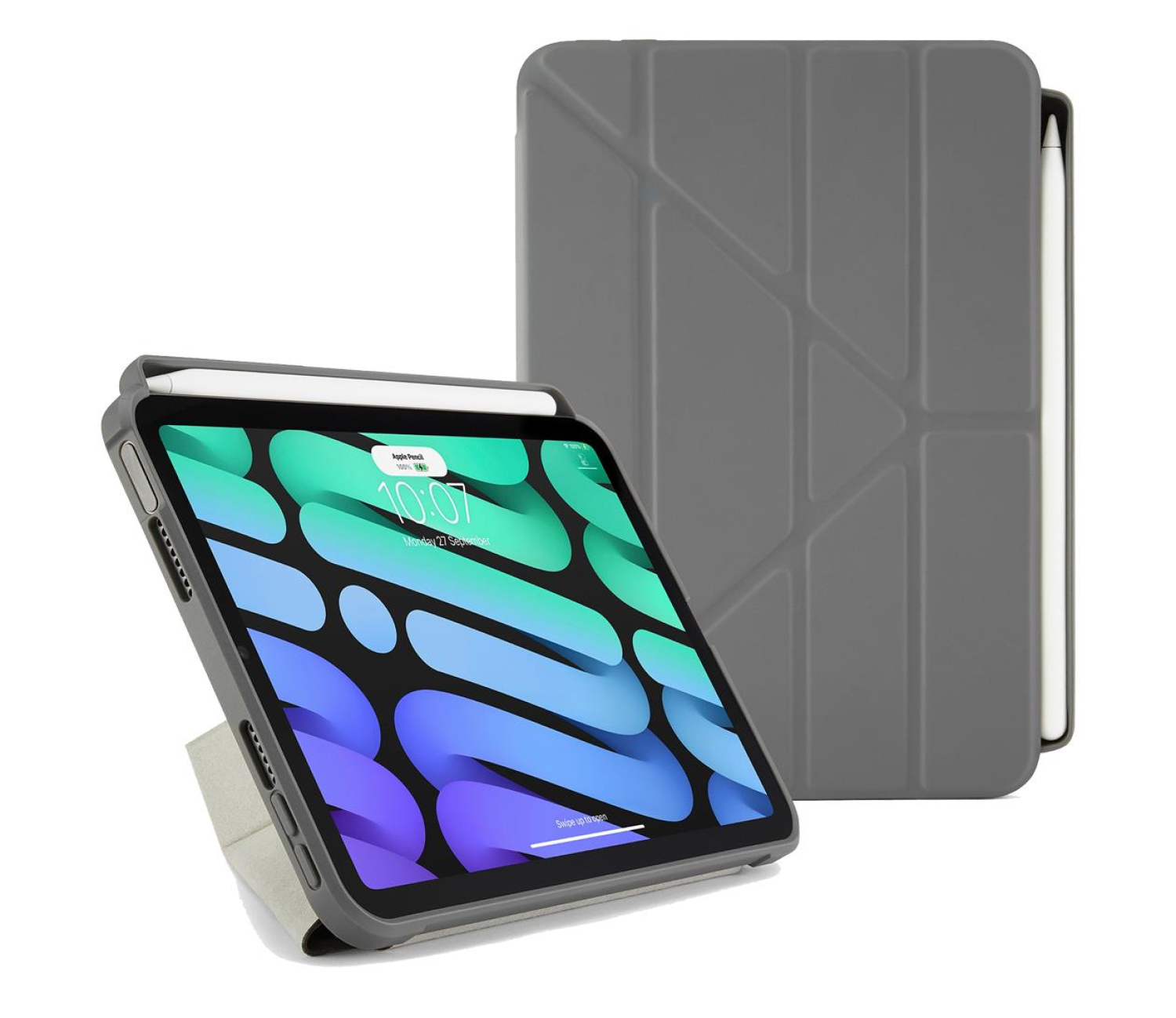 Pipetto Origami Pencil Case do iPad Mini 6 dark grey