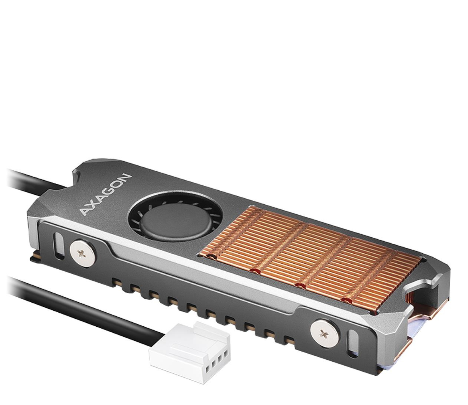 Axagon Miedziany radiator M.2 SSD + FAN 13mm