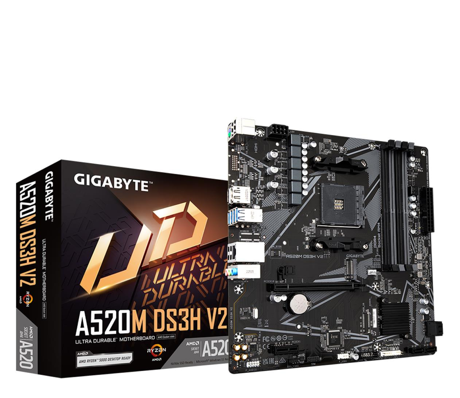 Gigabyte Płyta główna A520M DS3H V2 AM4 4DDR4 HDMI/DP mATX