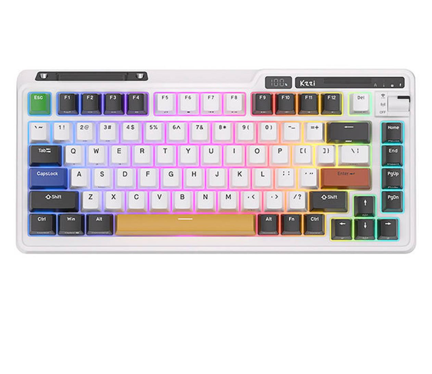 Royal Kludge KZZI K75 pro RGB (Moment switch) - Czarno-biała