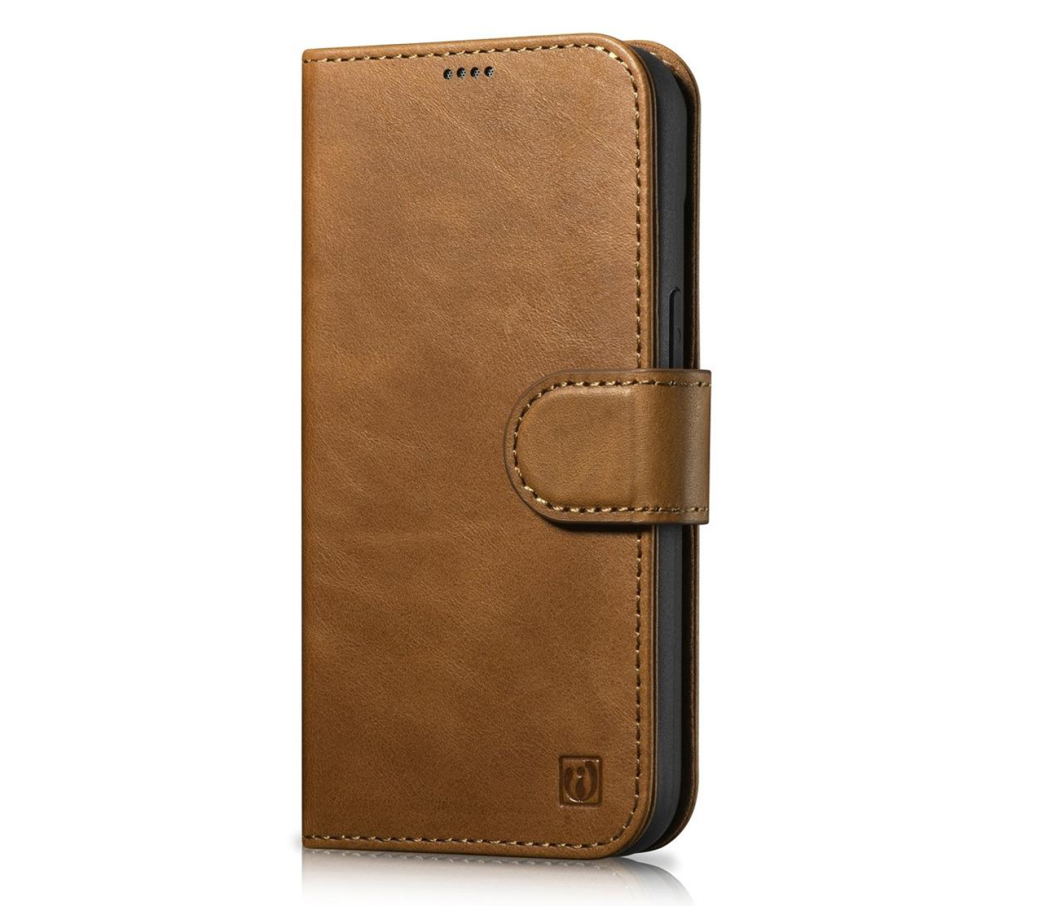 iCarer Wallet Case Oil Wax do iPhone 14 Plus (Anti-RFID) brązowy