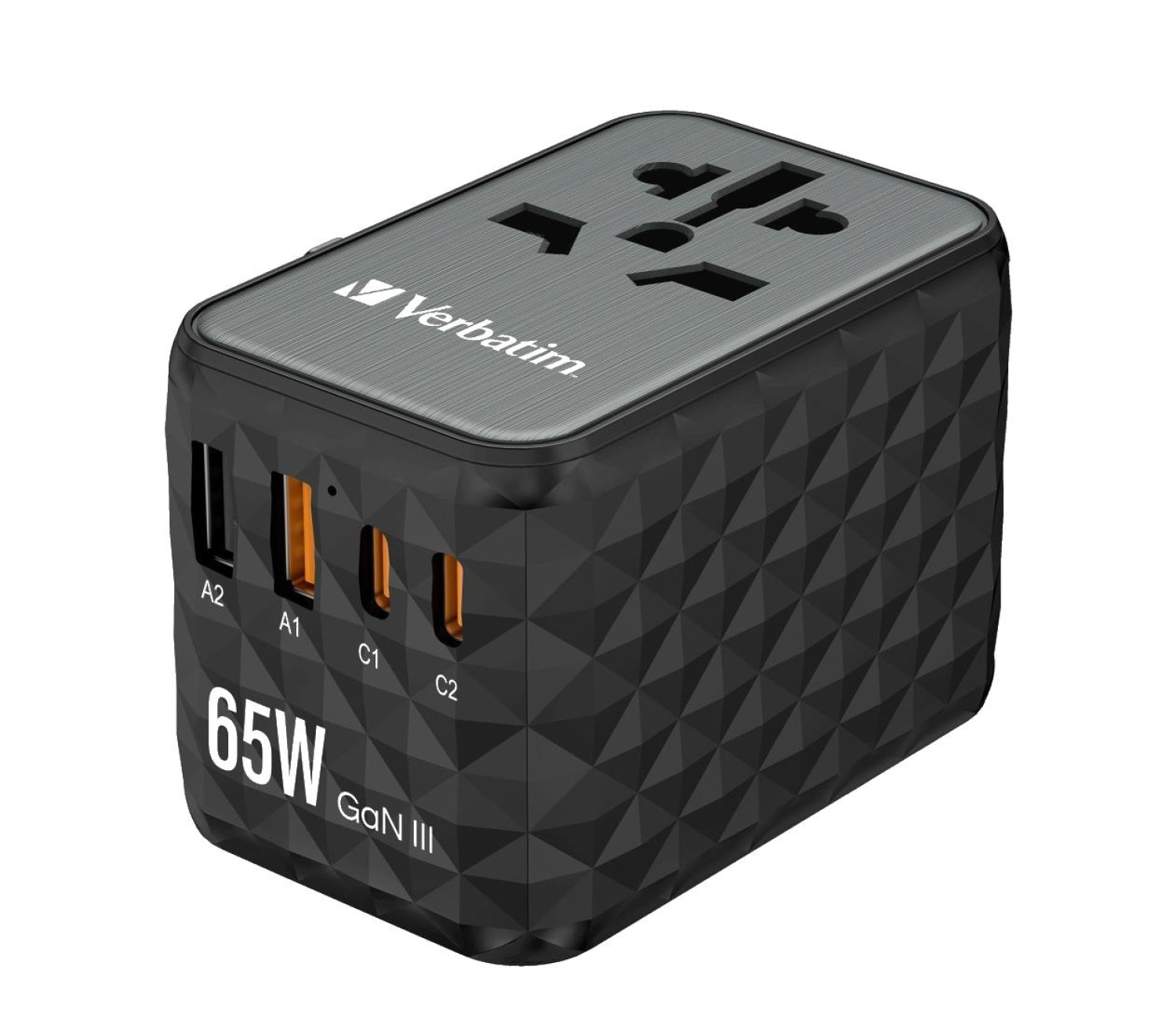 Verbatim Uniwersalny adapter podróżny UTA-05 GaN III USB-C PD 65W QC