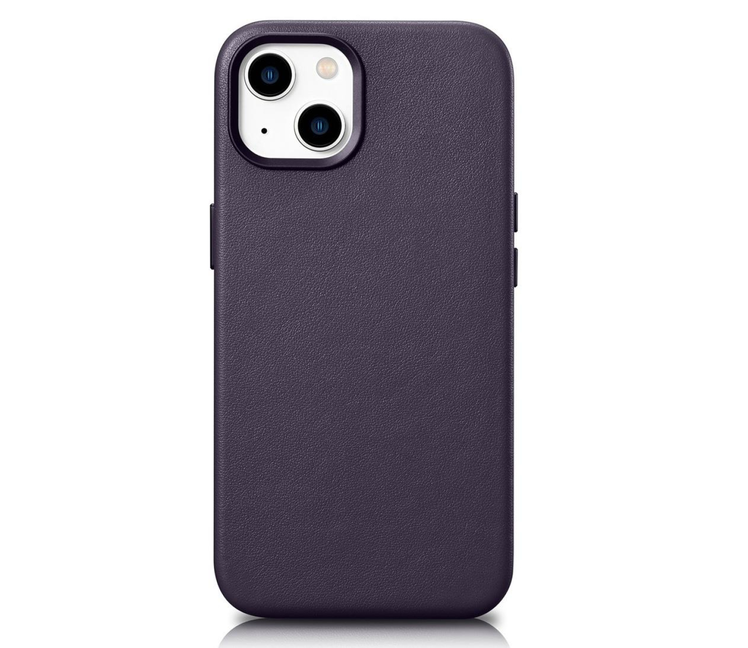 iCarer Leather Case do iPhone 14 Plus  (MagSafe) fioletowy
