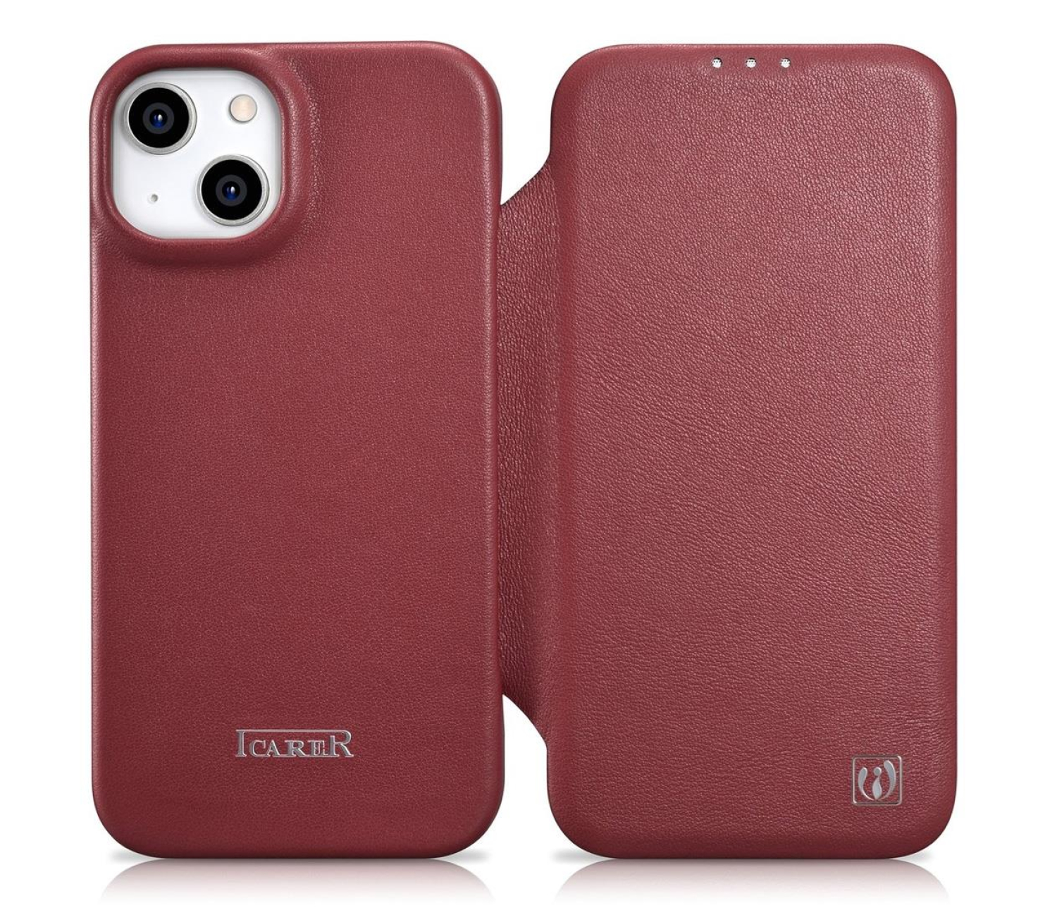 iCarer Premium Leather Folio Case do iPhone 14 Plus (MagSafe)