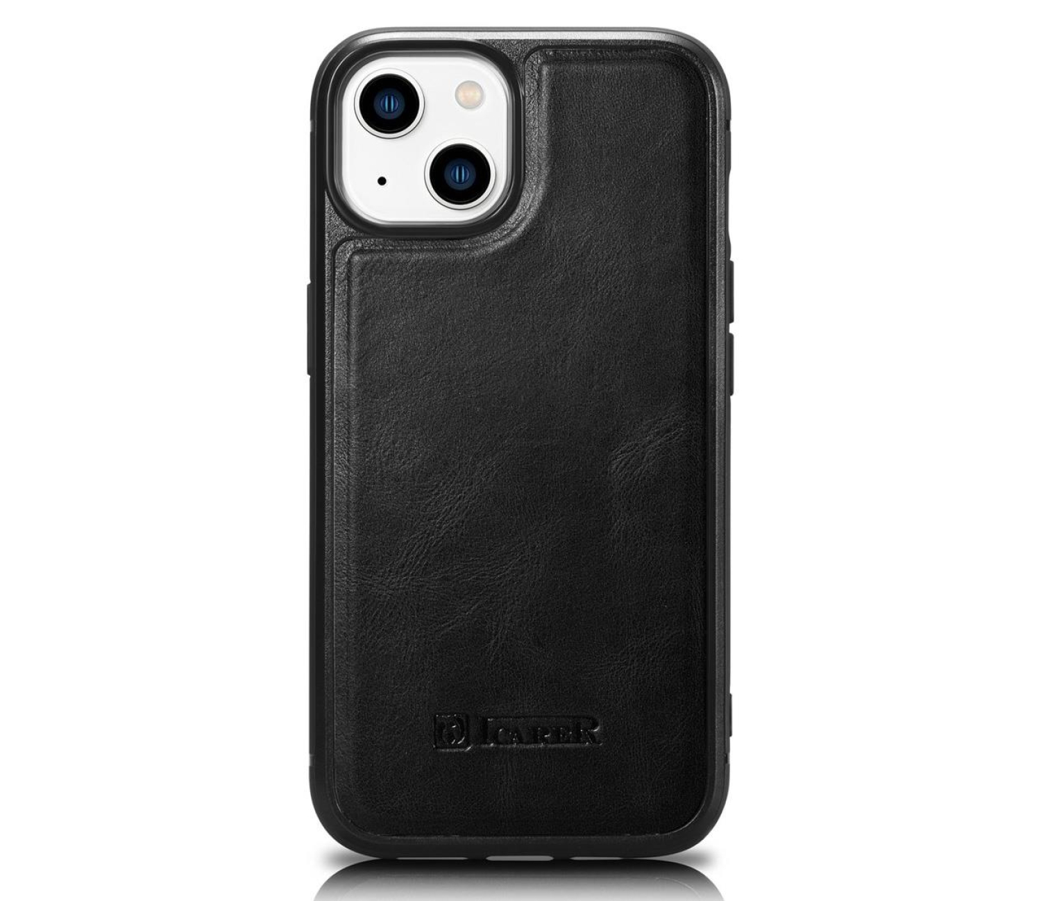 iCarer Leather Oil Wax do iPhone 14 Plus czarny